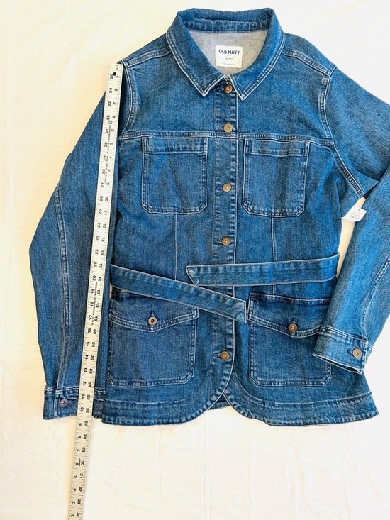 NWT Old Navy Women’s Denim Belted Jacket - Picture 7 of 14